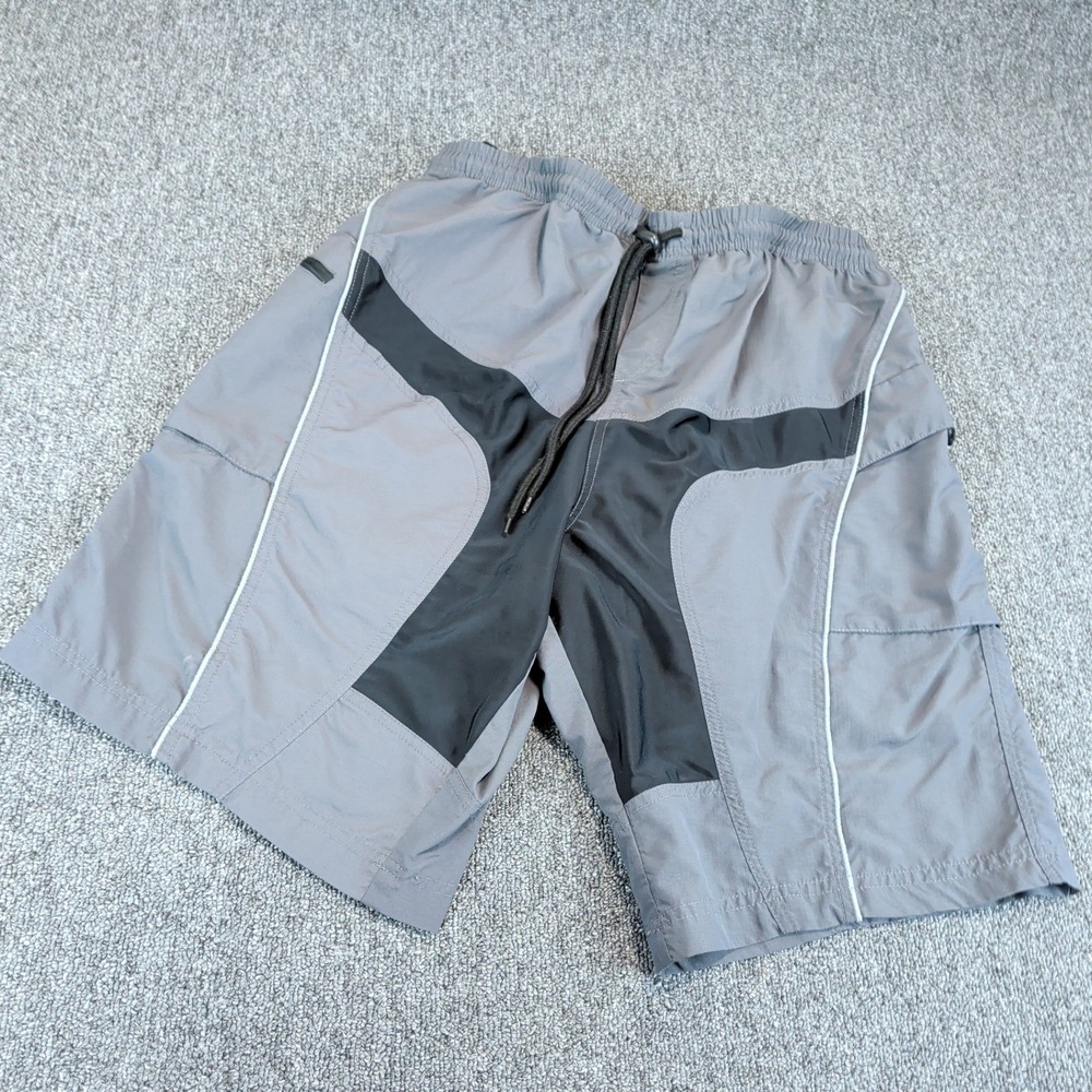 Santic Mens Cycling Shorts XL‎ Gray Nylon Padded Mountain Bike Cargo Biking Gear
